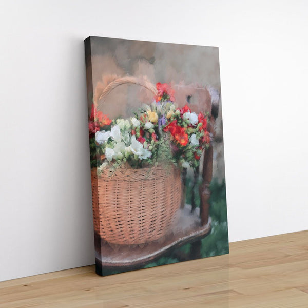 Blossom Basket 1 - New Canvas Print by doingly