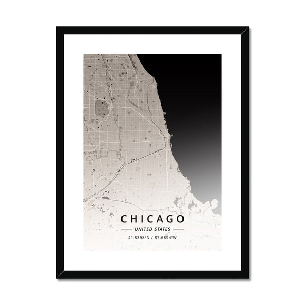 Chicago Map Prints 3 - Map Matte Print by doingly