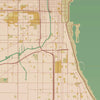 Chicago Map Prints 2 - Map Matte Print by doingly