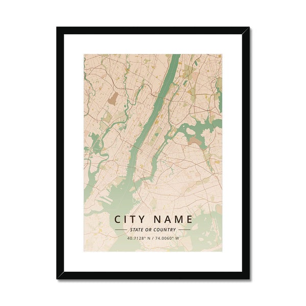 Custom Map 3 - Map Matte Print by doingly