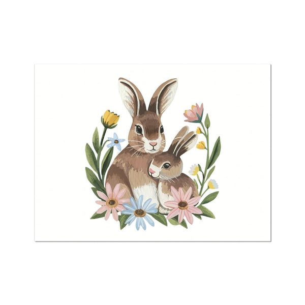 Enchanted Bonds - Bunny 6 - Animal Poster Print by doingly