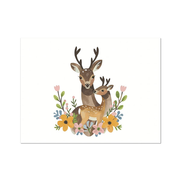 Enchanted Bonds - Deer 6 - Animal Poster Print by doingly