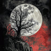 Full Moon Embrace 2 - Macabre Canvas Print by doingly