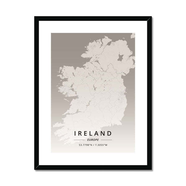 Ireland Map Prints 2 - Map Matte Print by doingly