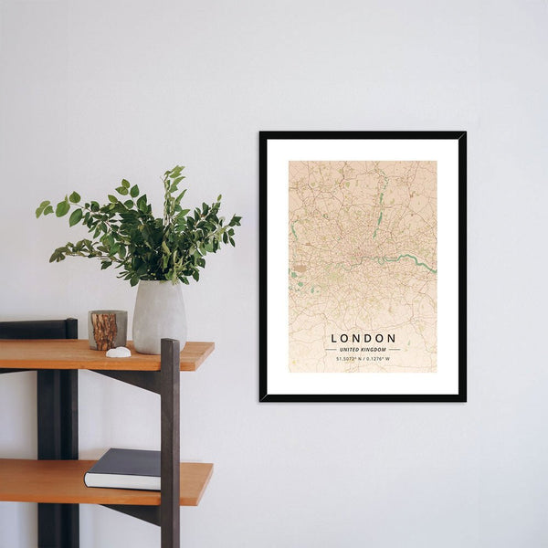 London Maps 2 - Map Matte Print by doingly