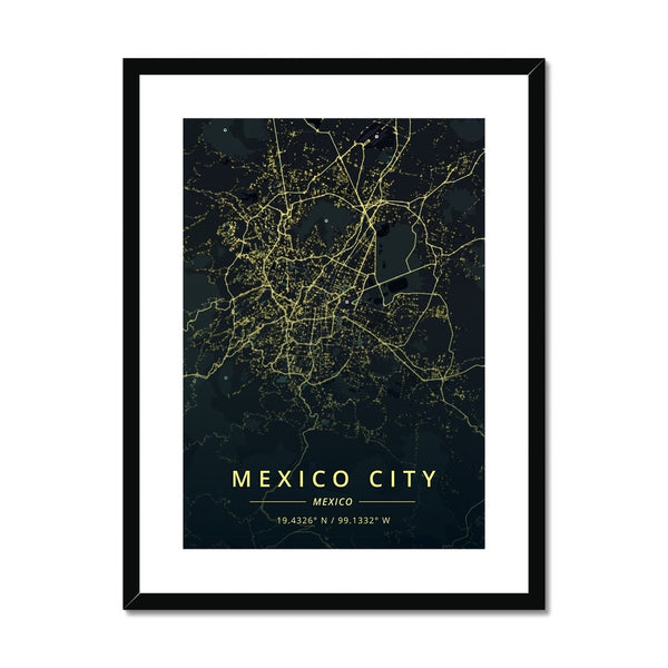 Mexico City Map Prints 7 - Map Matte Print by doingly