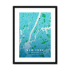 New York Map Prints 6 - Map Matte Print by doingly