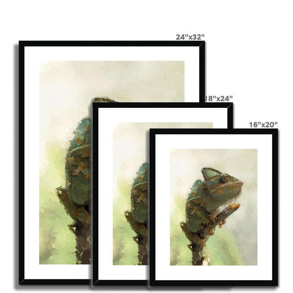 Portrait - Chameleon 5 - Animal Matte Print by doingly