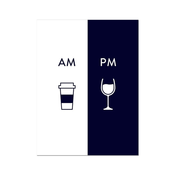 AM coffee PM wine 6 - New Canvas Print by doingly