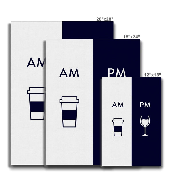 AM coffee PM wine 8 - New Canvas Print by doingly