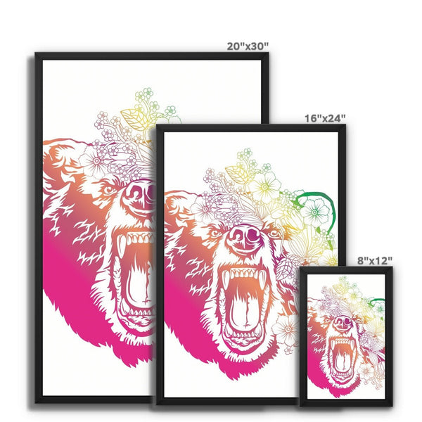 Bear Gradient 9 - Animal Canvas Print by doingly