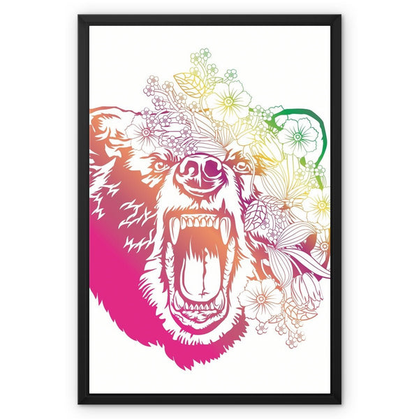Bear Gradient 3 - Animal Canvas Print by doingly