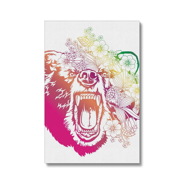 Bear Gradient 2 - Animal Canvas Print by doingly
