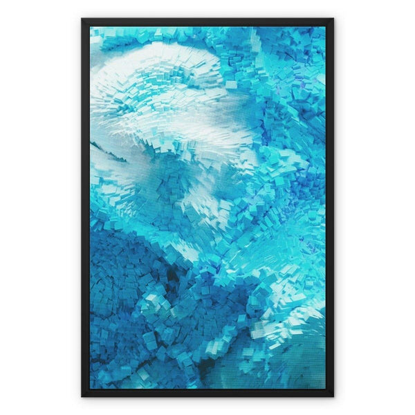Blue Blocks - Abstract Canvas Print by doingly