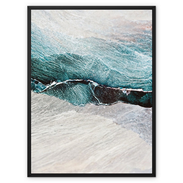 Blue Sea Playing - Abstract Canvas Print by doingly