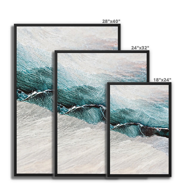 Blue Sea Playing 8 - Abstract Canvas Print by doingly