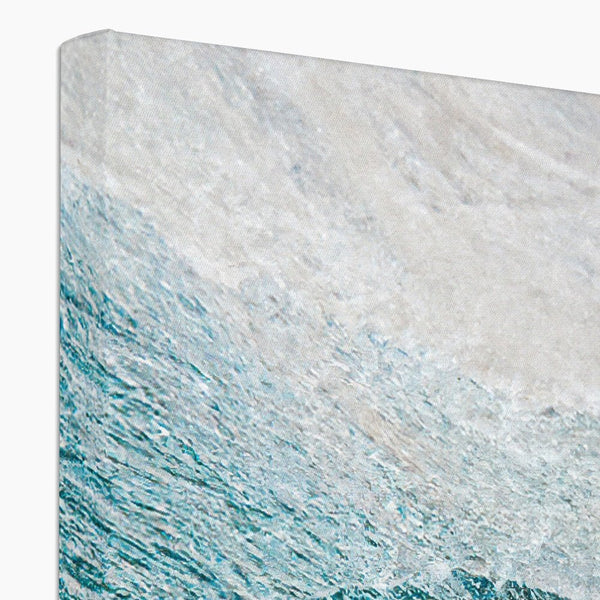 Blue Sea Playing 2 - Abstract Canvas Print by doingly