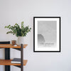 B&W - Los Angeles - Map Matte Print by doingly