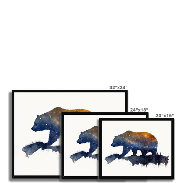 Celestial Starry Night - Bear 5 - Animal Poster Print by doingly