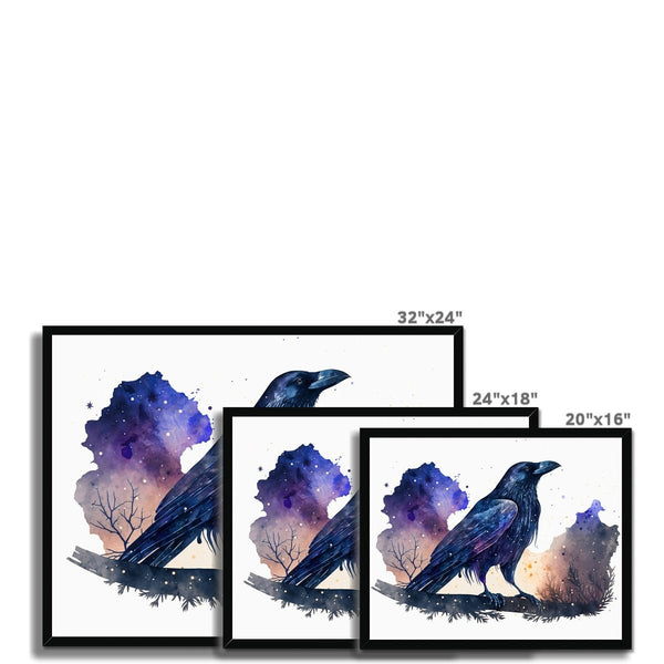Celestial Starry Night - Crow 5 - Animal Poster Print by doingly