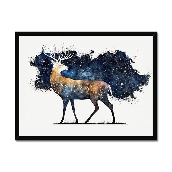 Celestial Starry Night - Deer 1 - Animal Poster Print by doingly