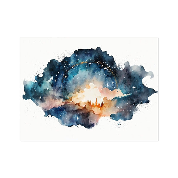 Celestial Starry Night - Forest 1 6 - Landscapes Poster Print by doingly