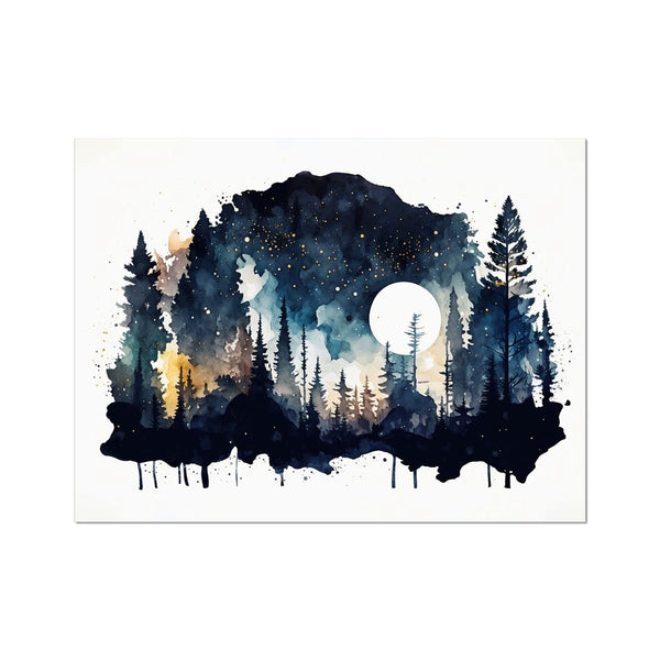 Celestial Starry Night - Forest 3 6 - Landscapes Poster Print by doingly