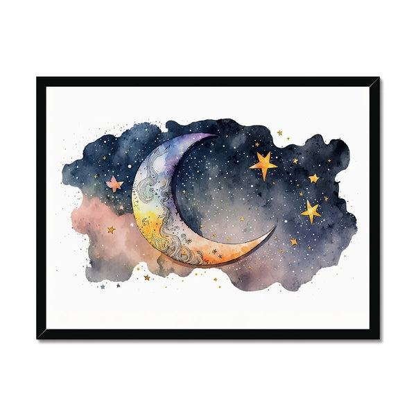 Celestial Starry Night - Moon 2 1 - New Poster Print by doingly