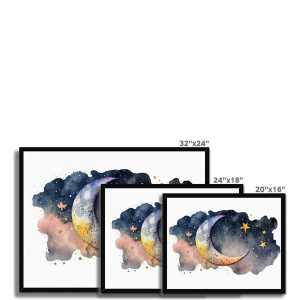 Celestial Starry Night - Moon 2 5 - New Poster Print by doingly