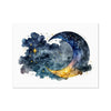 Celestial Starry Night - Moon 3 6 - New Poster Print by doingly