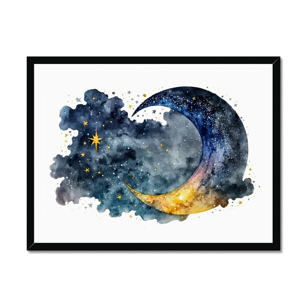Celestial Starry Night - Moon 3 1 - New Poster Print by doingly