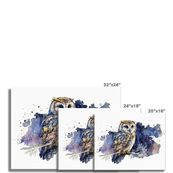 Celestial Starry Night - Owl 7 - Animal Poster Print by doingly