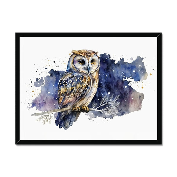 Celestial Starry Night - Owl 1 - Animal Poster Print by doingly