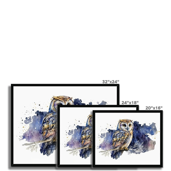 Celestial Starry Night - Owl 5 - Animal Poster Print by doingly