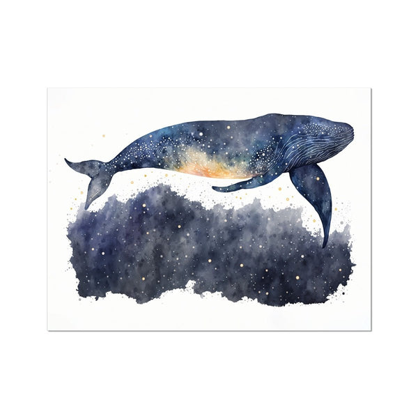 Celestial Starry Night - Whale 6 - Animal Poster Print by doingly
