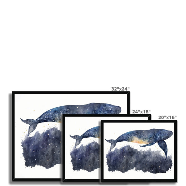 Celestial Starry Night - Whale 5 - Animal Poster Print by doingly
