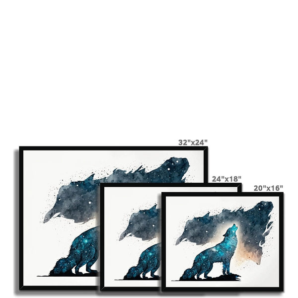 Celestial Starry Night - Wolf 5 - Animal Poster Print by doingly