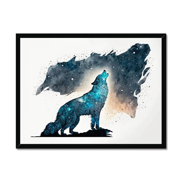 Celestial Starry Night - Wolf 1 - Animal Poster Print by doingly