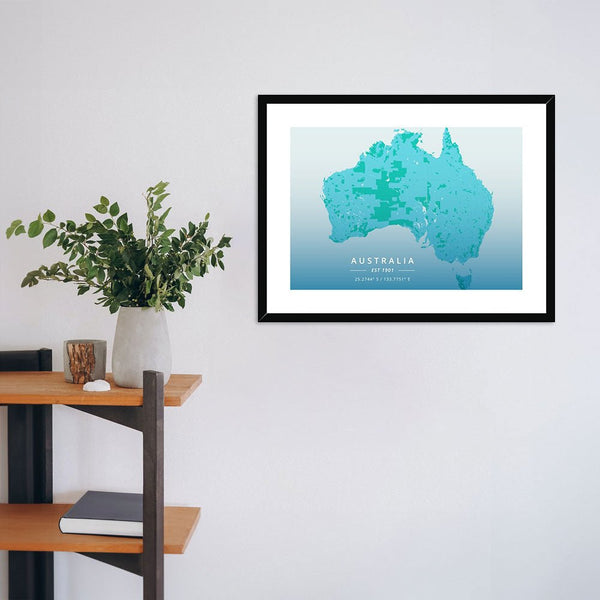 Chilled - Australia - Map Matte Print by doingly