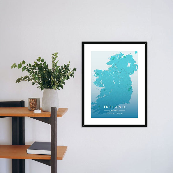 Chilled - Ireland 1 - Map Matte Print by doingly