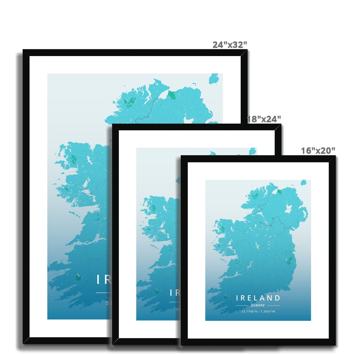 Chilled - Ireland 5 - Map Matte Print by doingly