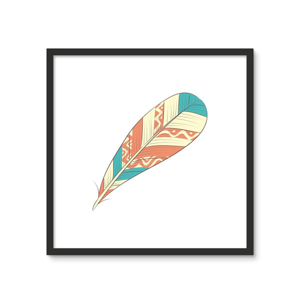 Boho Feathers A3 - Tile Art Print by doingly