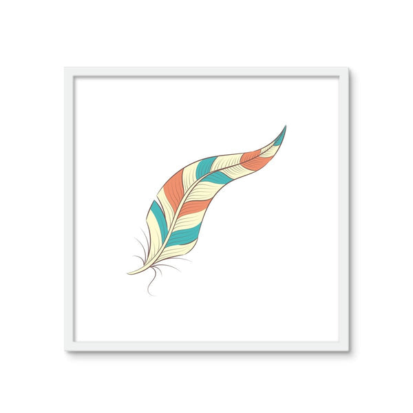 Boho Feathers A4 2 - Tile Art Print by doingly