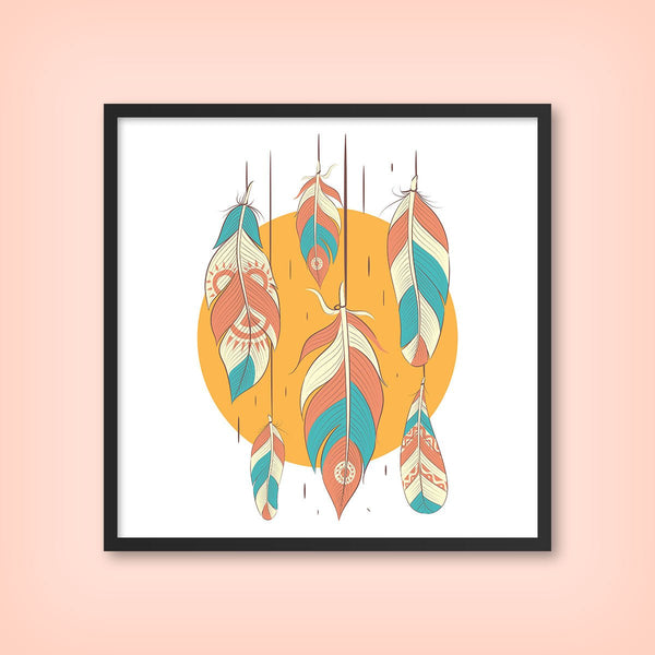 Boho Feathers 1 - New Art Print by doingly