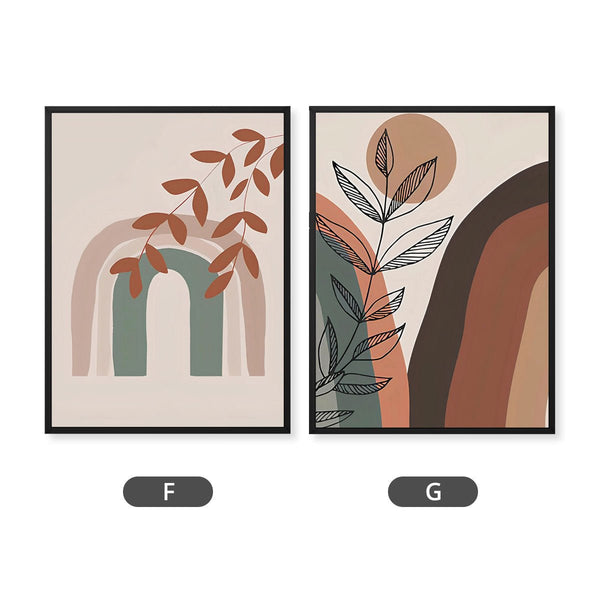 Boho Orbs & Plants 3 2 - Dual Canvas Print by doingly