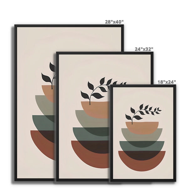 Boho Orbs & Plants 4 11 - Dual Canvas Print by doingly