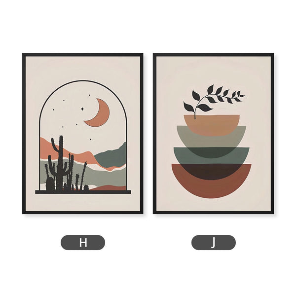 Boho Orbs & Plants 4 - Dual Canvas Print by doingly