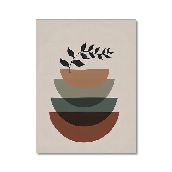 Boho Orbs & Plants 4 9 - Dual Canvas Print by doingly