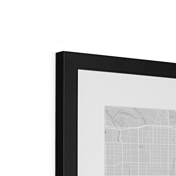 Monochrome - Los Angeles 4 - Map Matte Print by doingly