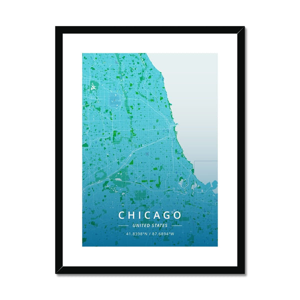 Chilled - Chicago 2 - Map Matte Print by doingly